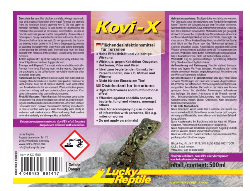 Lucky Reptile Kovi-X 500ml Desinfektionsmittel